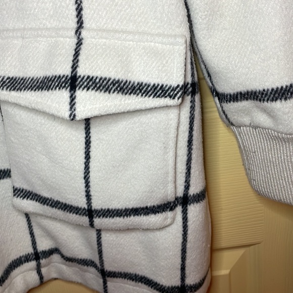 Pea coat baby doll blazer White and black plaid - Picture 4 of 8